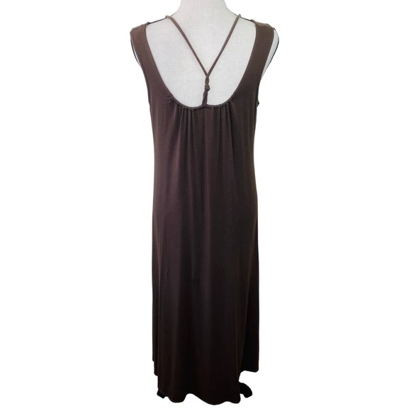 Eileen Fisher Knit A-Line Midi Dress Women Small Stretch Casual Classic Packable - Picture 4 of 10